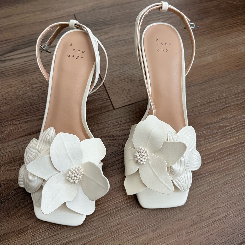 A New Day Cream Floral Heels
